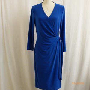 Anne Klein Wrap Dress  Bluebell Sz. 10 Long Sleeve